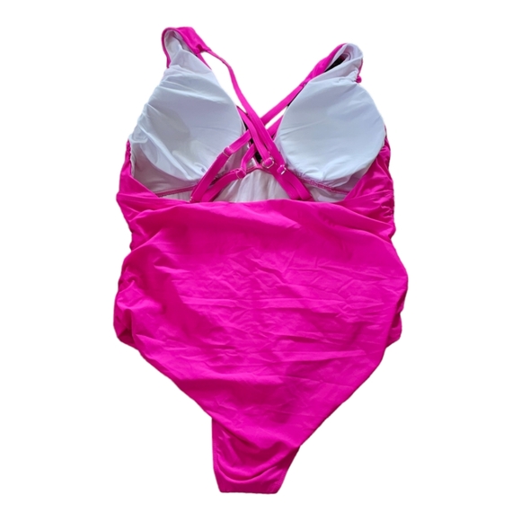 You Di An. Women's One Piece Swimsuit. Fuschia. Size 4X. NWT. - Picture 5 of 10